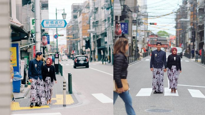 Calon Pengantin ini Foto Prawedding di Jepang Dengan Baju Adat Jawa